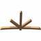 Ekena Millwork Alberta Timber Gable Bracket, Western Red Cedar, 108"W x 63"H x 5 1/2"D x 5 1/2"F, 14/12 Pitch GBW108X63X0606ALB00SWR - alternate 2